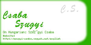 csaba szugyi business card